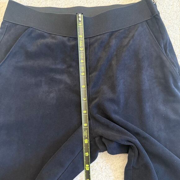 Raffauf Suede Wide Leg Black Cropped Pants Fall Career Quiet Luxury Luxe Size S - Picture 9 of 10